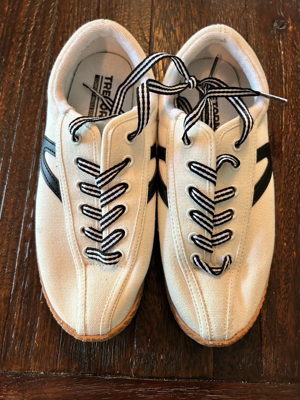 Tretorn Nylite Canvas Sneaker White and Black Gum - Picture 4 of 6